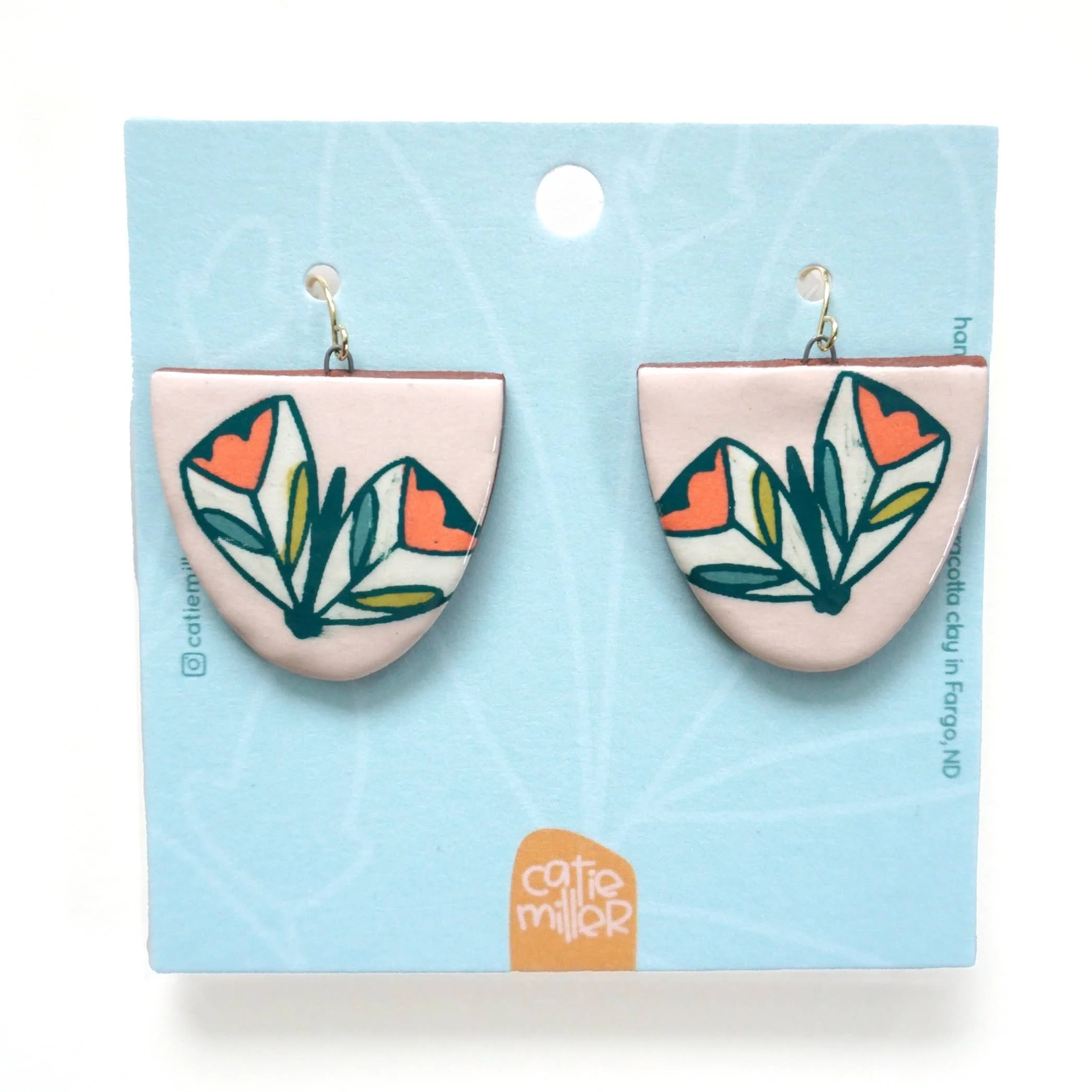 Pink Moth Dangle Earrings - Wholesale - Image 3