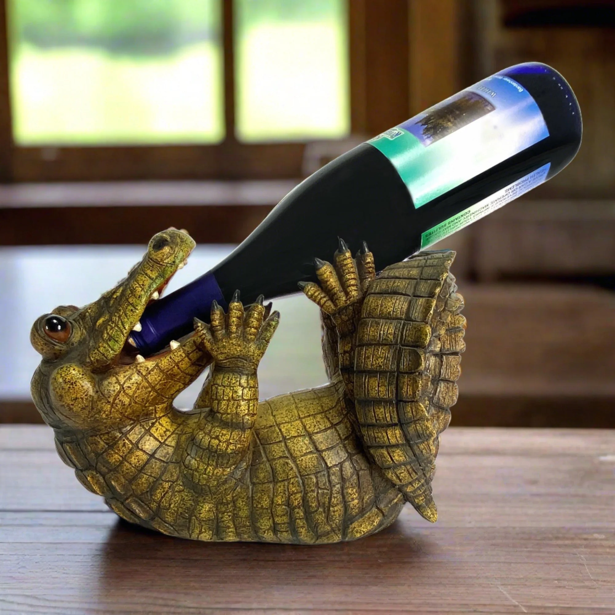 Wine Bottle Holder-Alligator