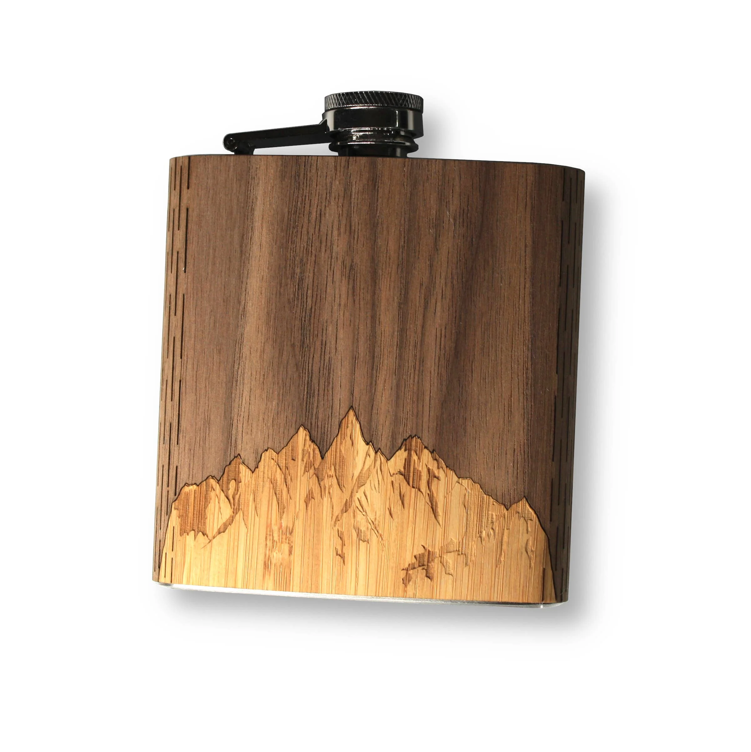 6 oz. Wooden Hip Flask (with Gift Box Options) - Image 2