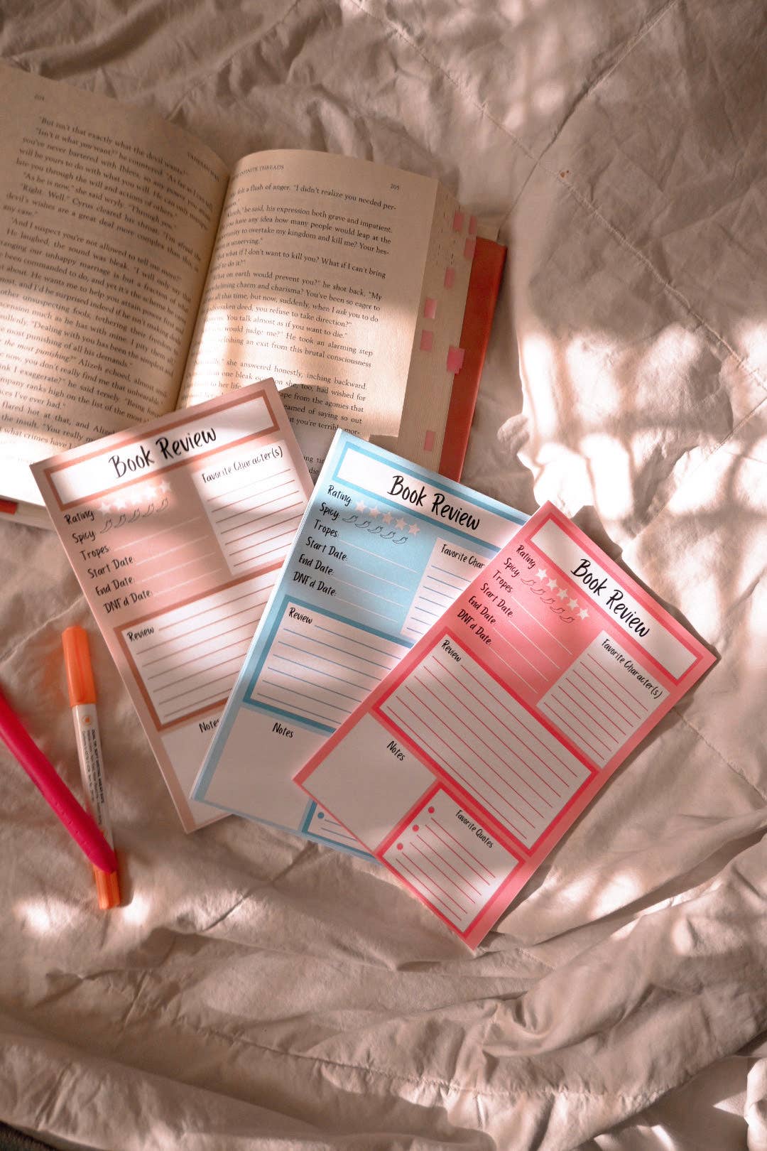 Book Review Notepad | 5”x7.5" | Reader Stationery - Image 1