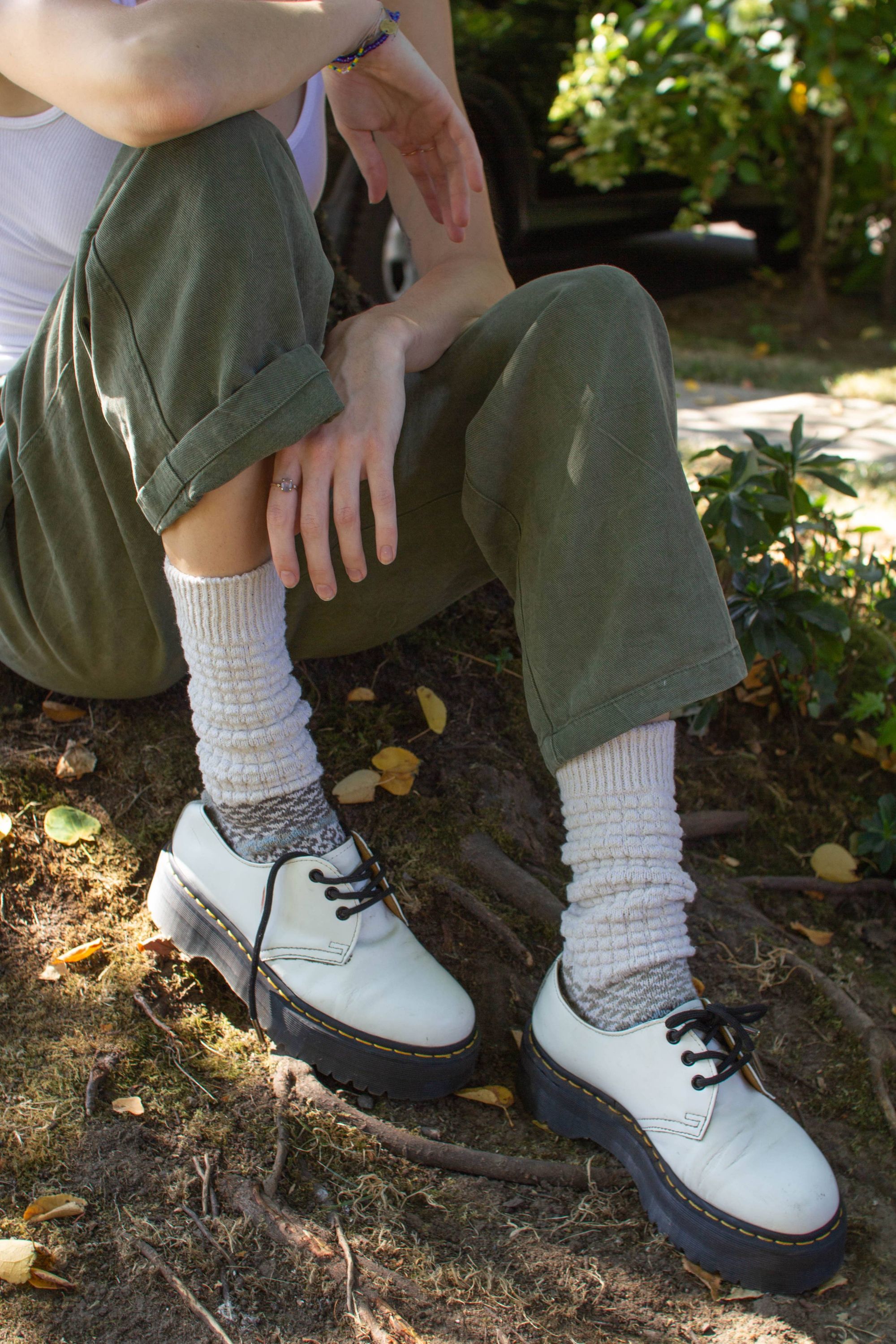 Slouch Socks - Seashell | Sustainably Made In The USA  - Image 2