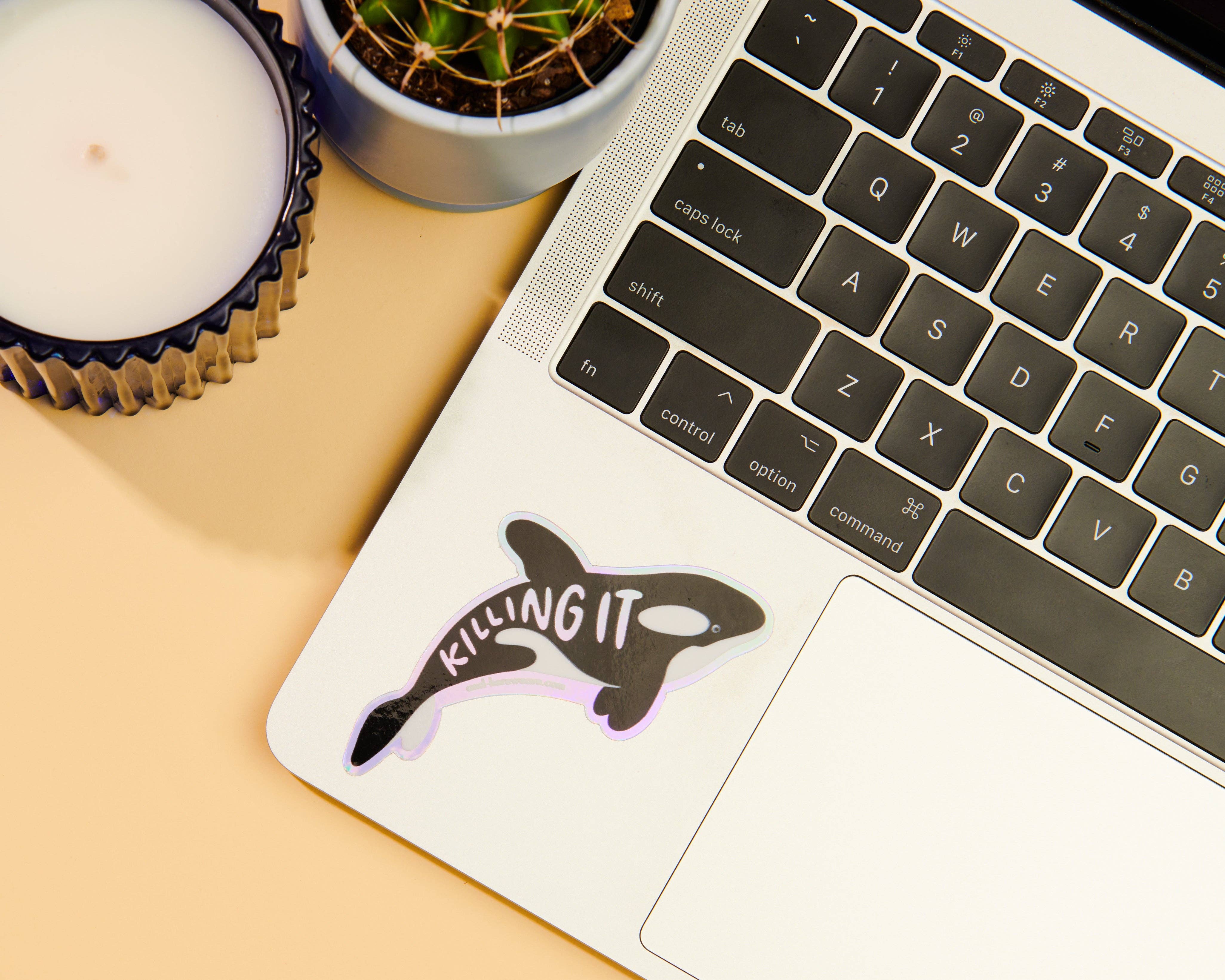 Killing It Orca Holographic Vinyl Sticker - Killer Whale Era - Made in USA - - Image 2