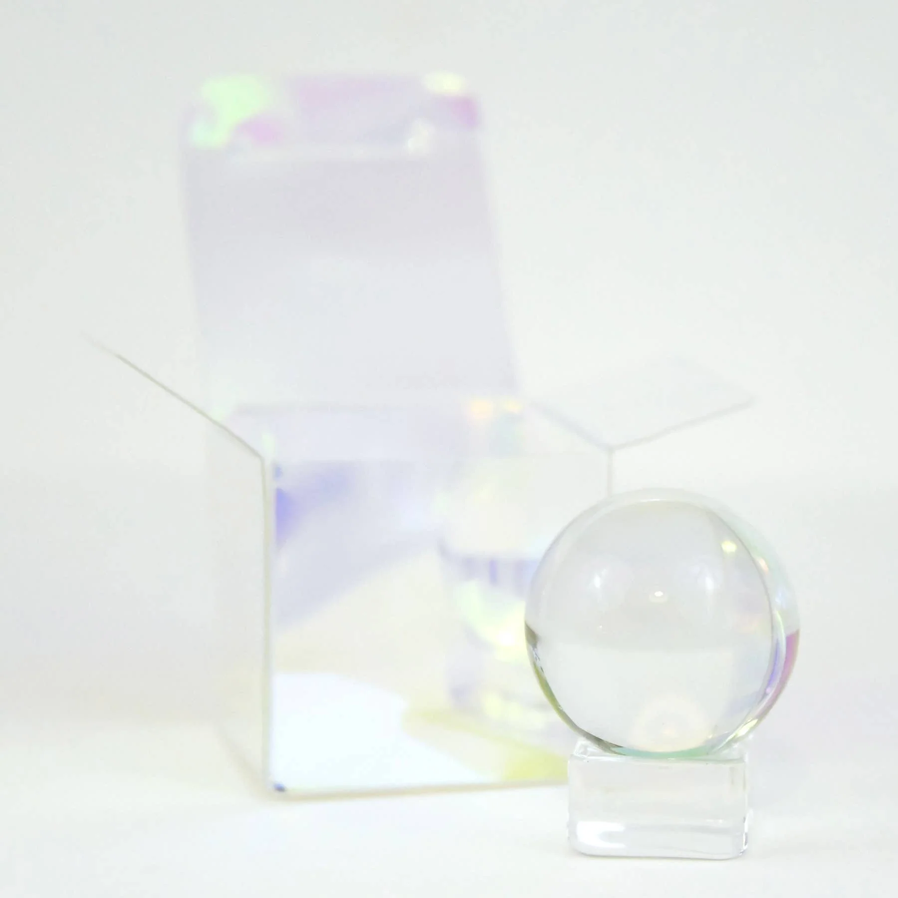 Glass 2" Crystal Ball w/ Gazing Instructions & Blank Paper - Image 2
