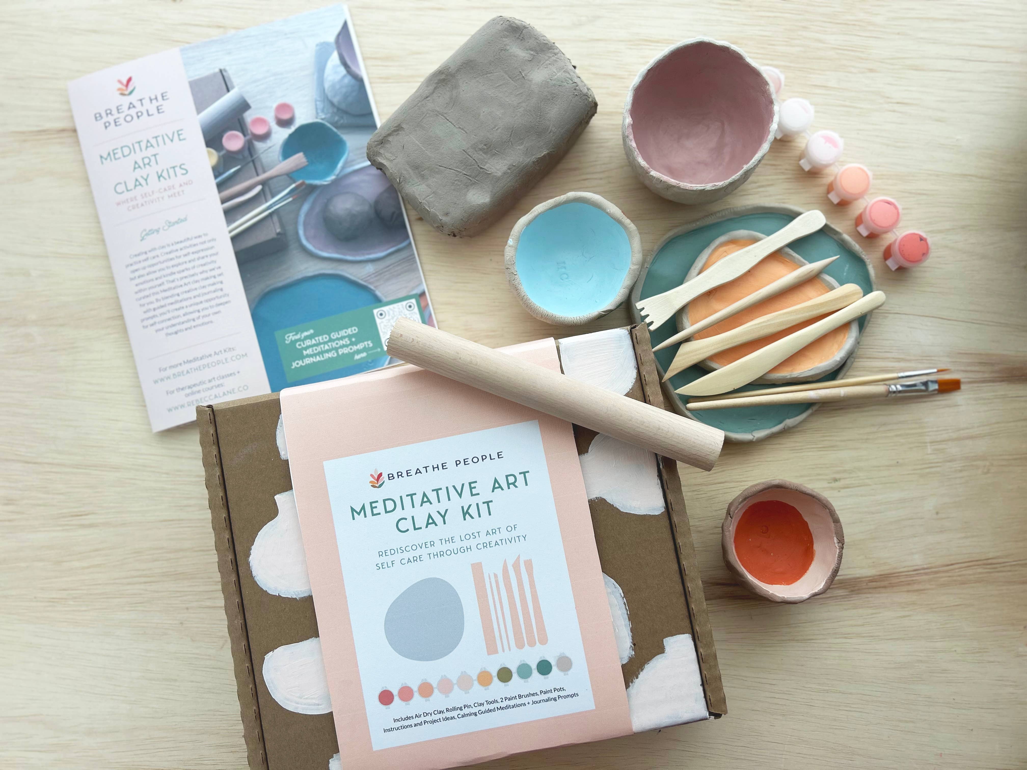Meditative Art Clay Kit + Self-Care Meditations and Projects - Image 1