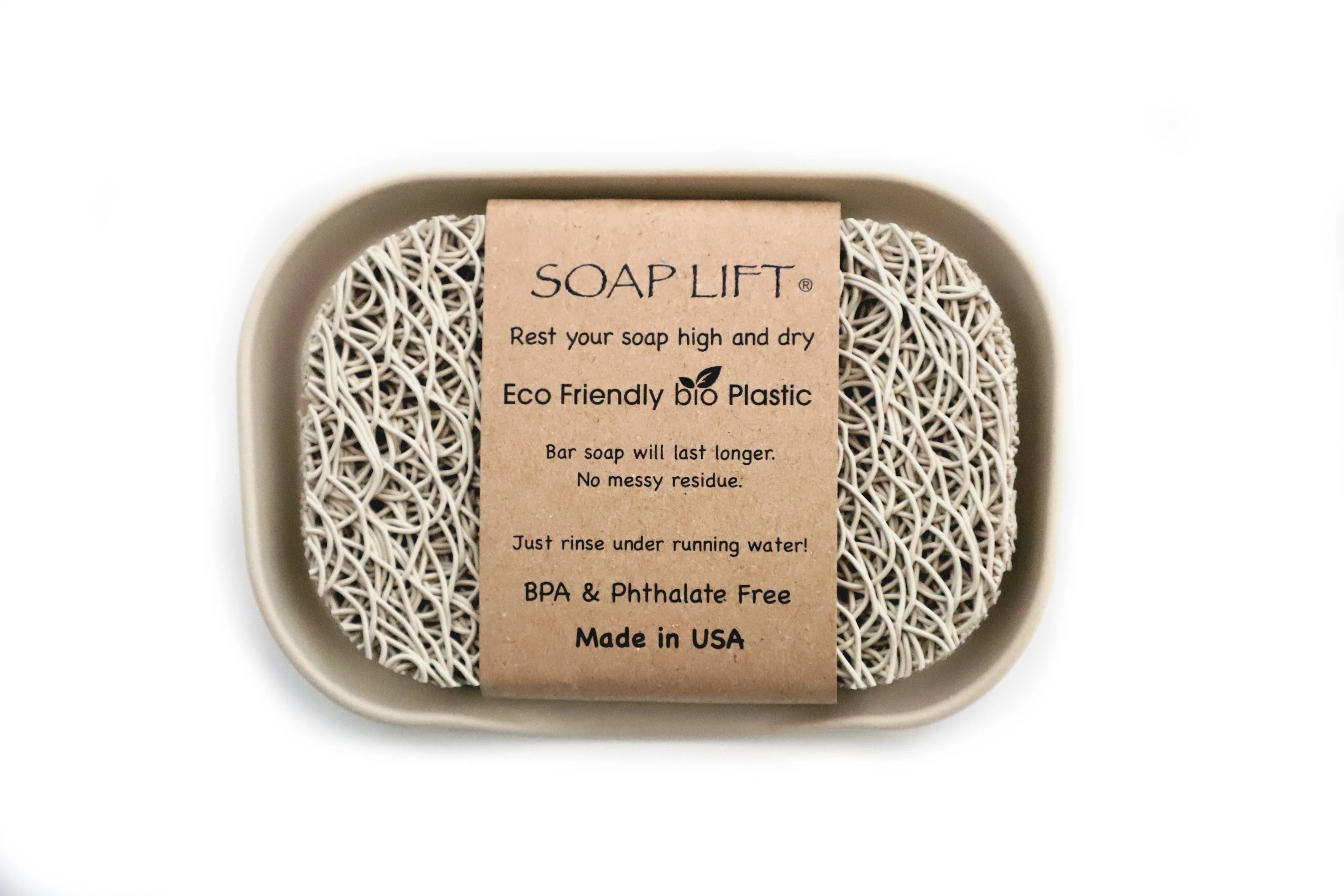 Waterfall Soap Dish Set w/ Soap Lift Soap Saver - Bone - Image 1