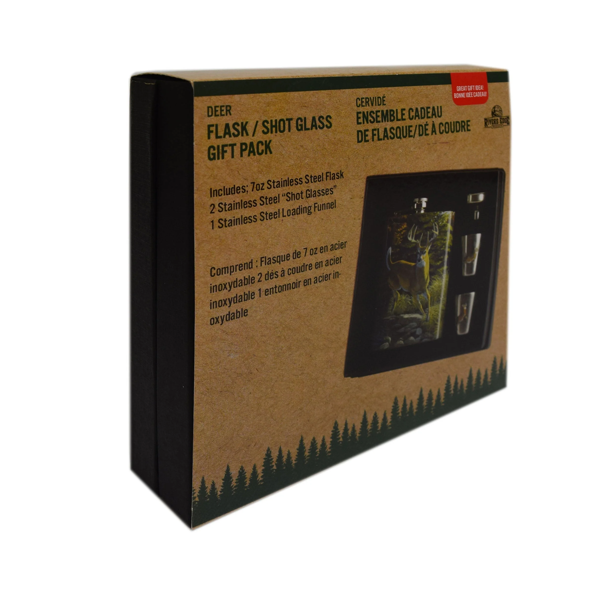 Flask and Shot Glass-Deer - Image 2