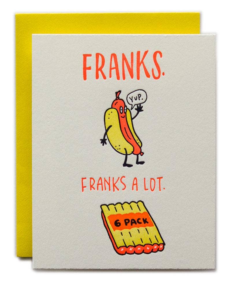 Franks A Lot Thank You Card - Image 1