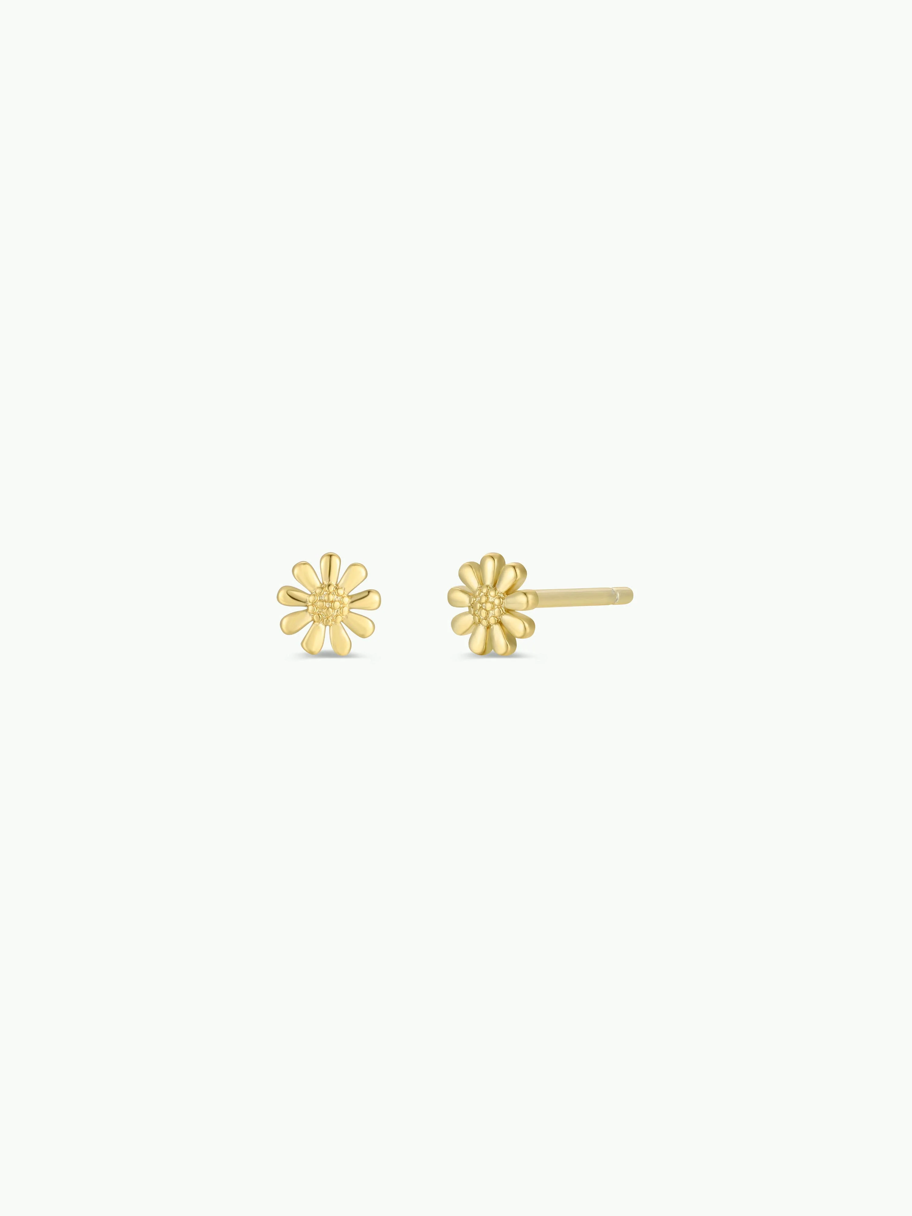 Petite Daisy Stud - 18k Gold Plated Earrings - Image 1