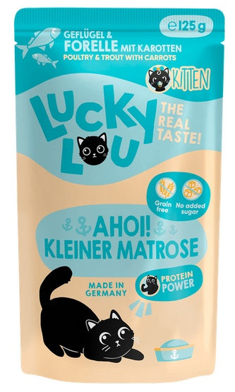 Lucky Lou Lifestage Kitten Drób i pstrąg saszetka 125g - Image 3