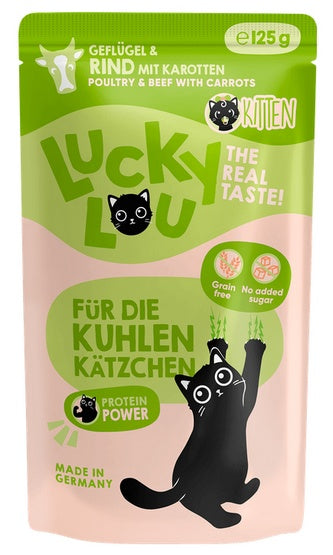 Lucky Lou Lifestage Kitten Drób i wołowina saszetka 125g - Image 3