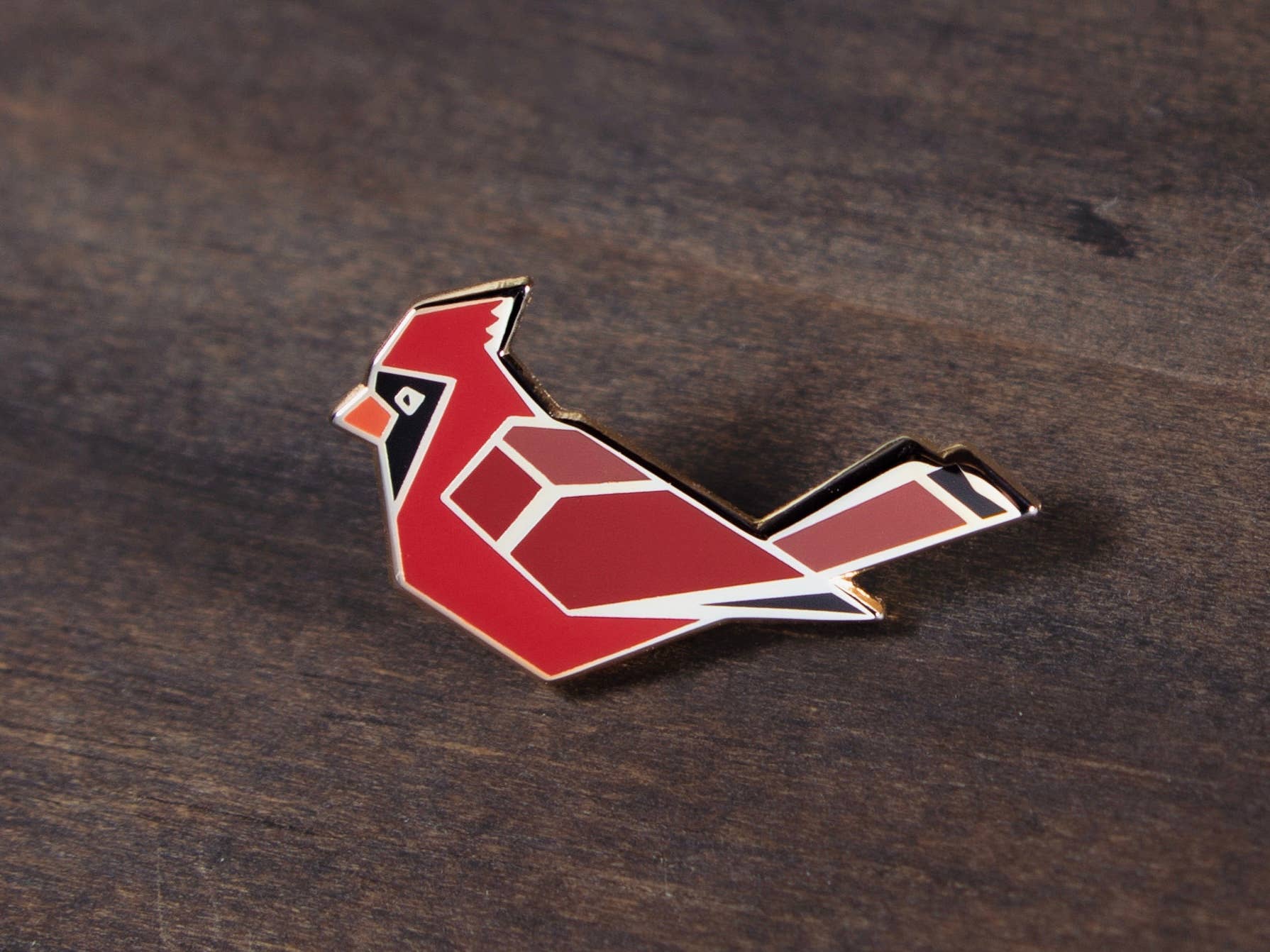 Male Cardinal Enamel Pin - Image 1