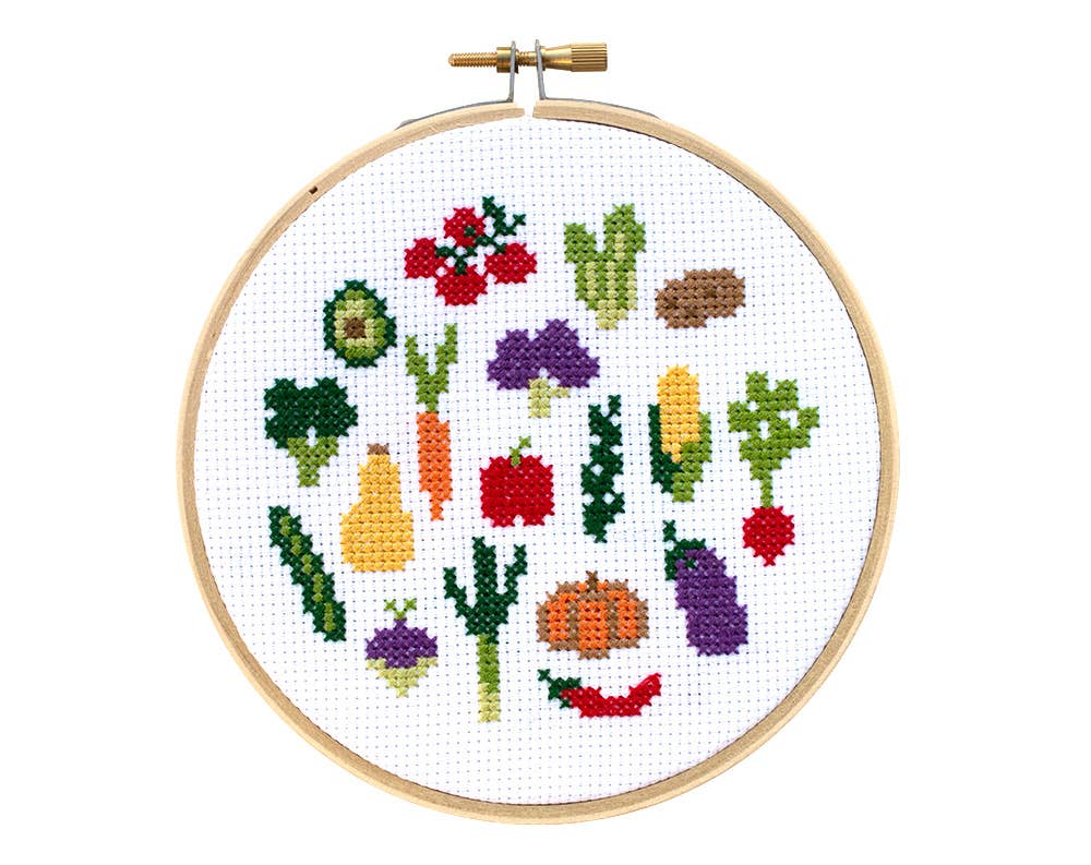 Veggies Cross Stitch DIY Kit - Image 1