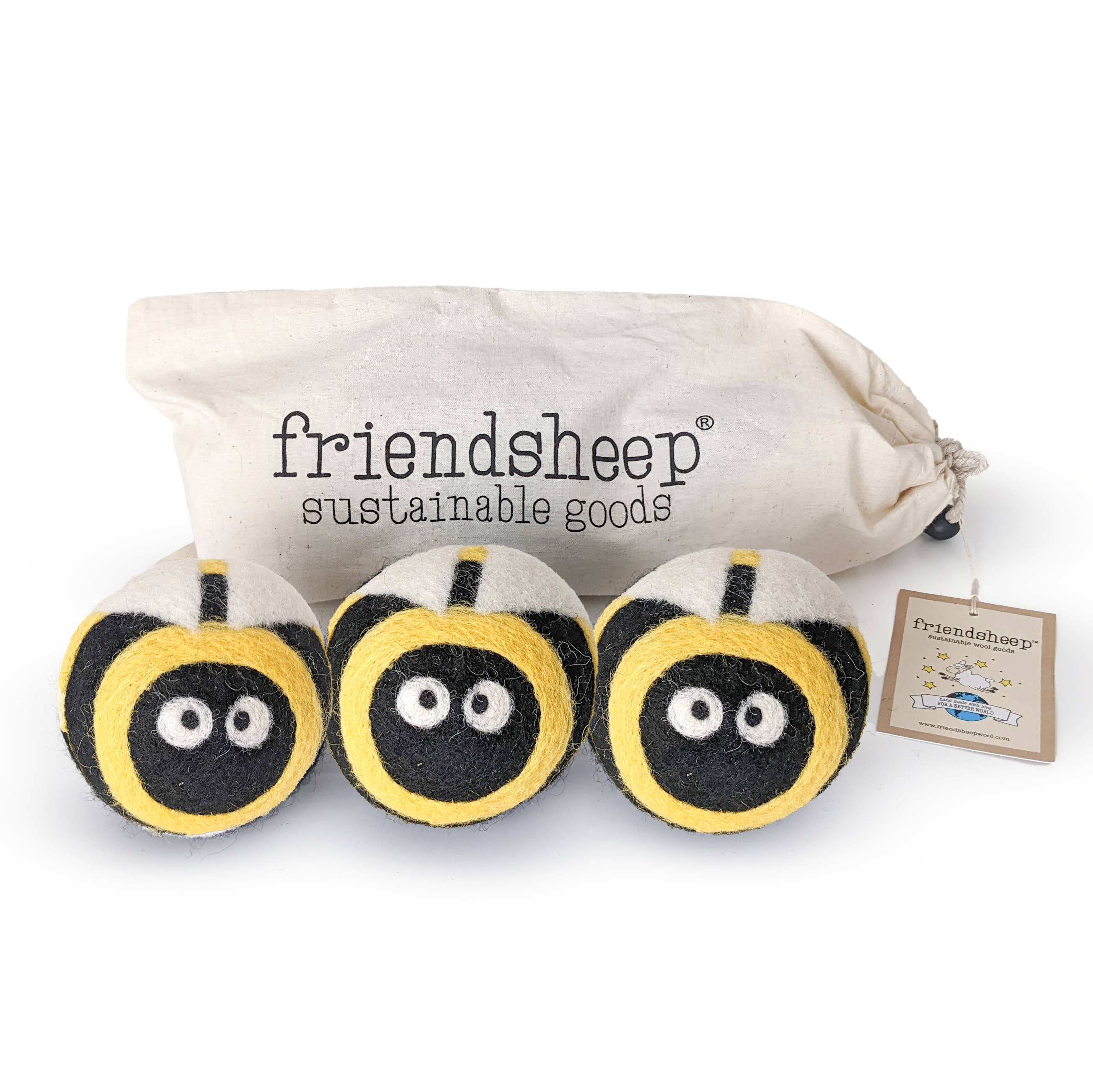 Bee Trio Eco Dryer Balls - Set of 3 - Image 1