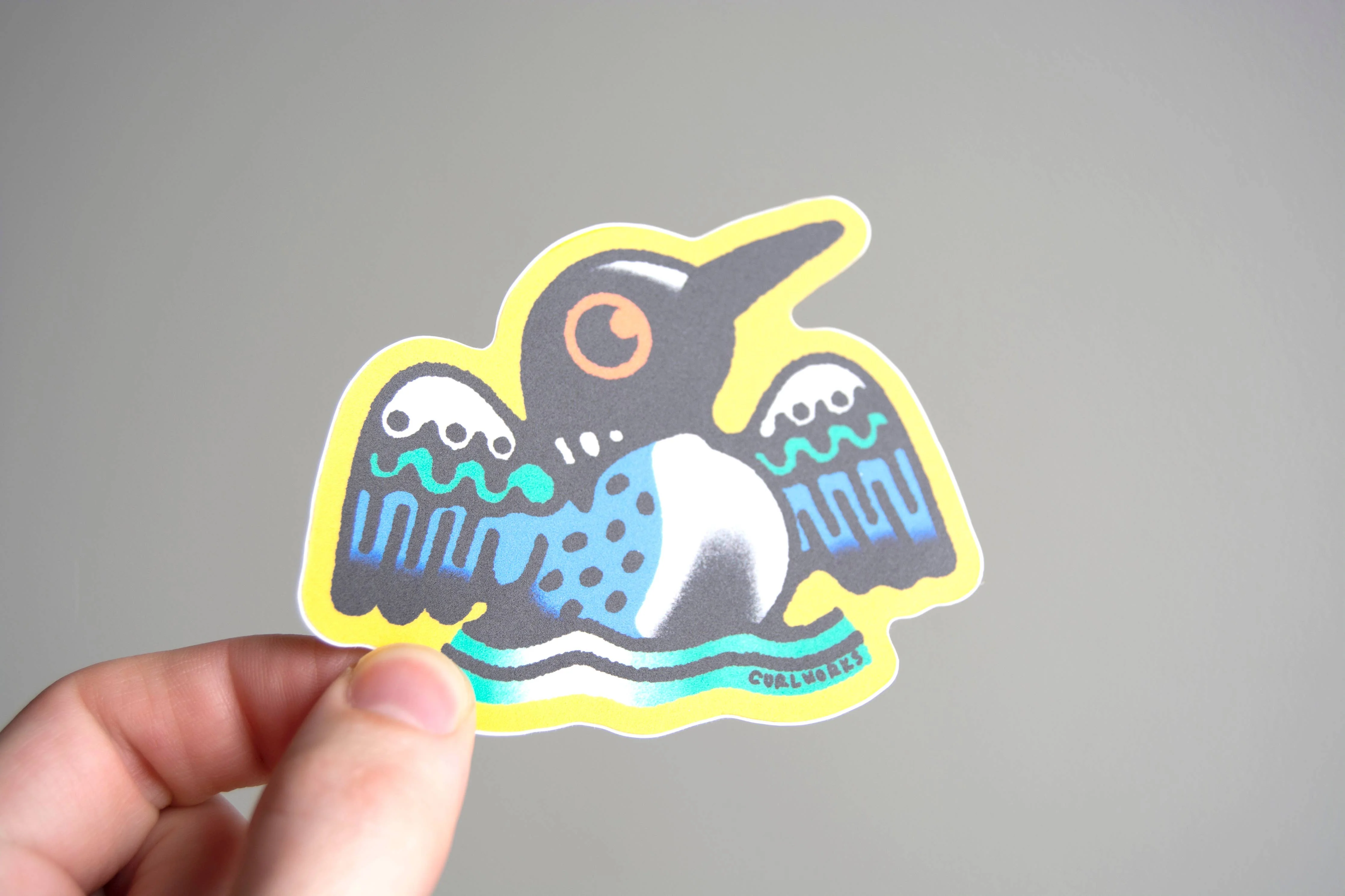 Loon - 3" Vinyl Sticker - Image 2
