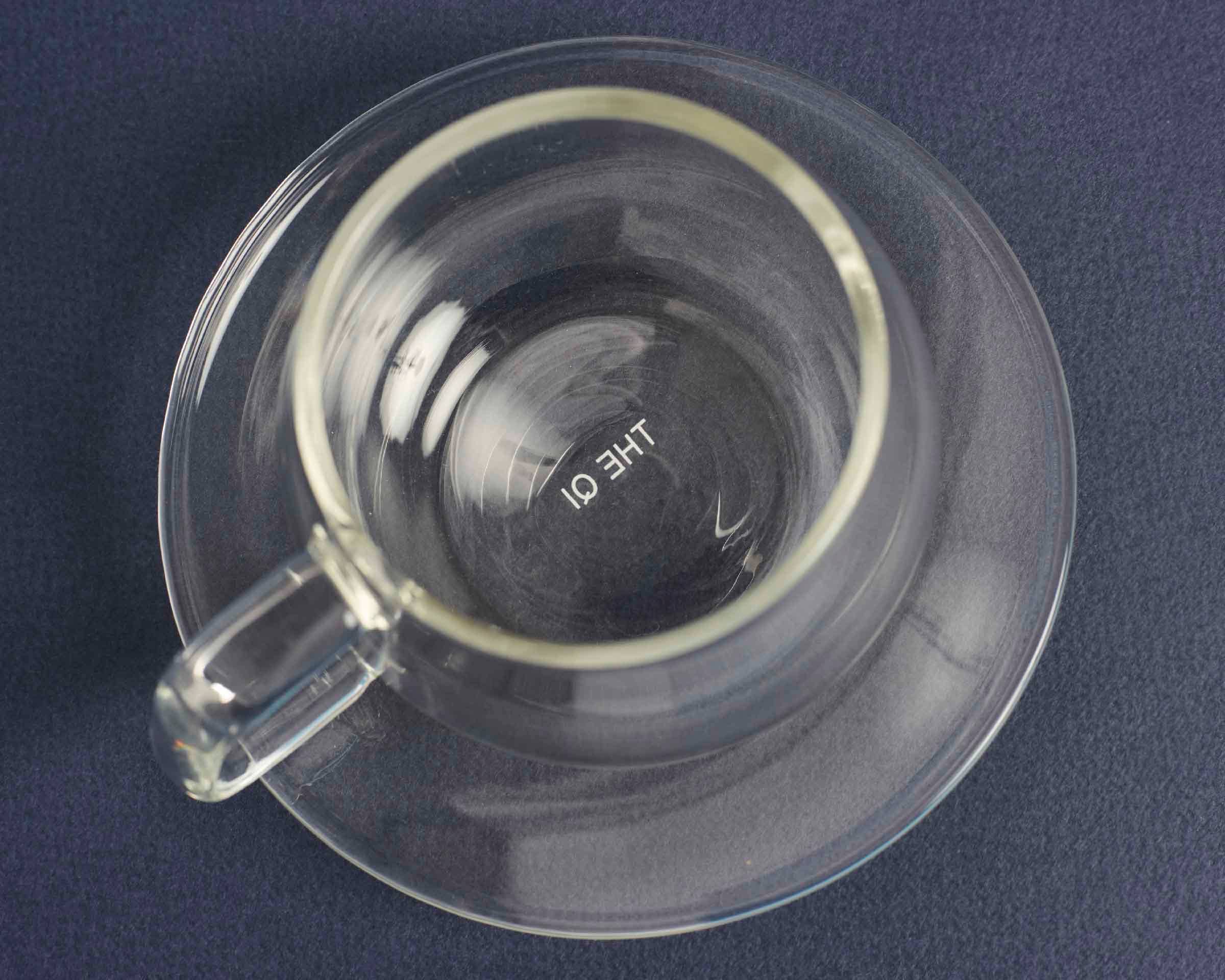 Glass cup + saucer set - Image 3