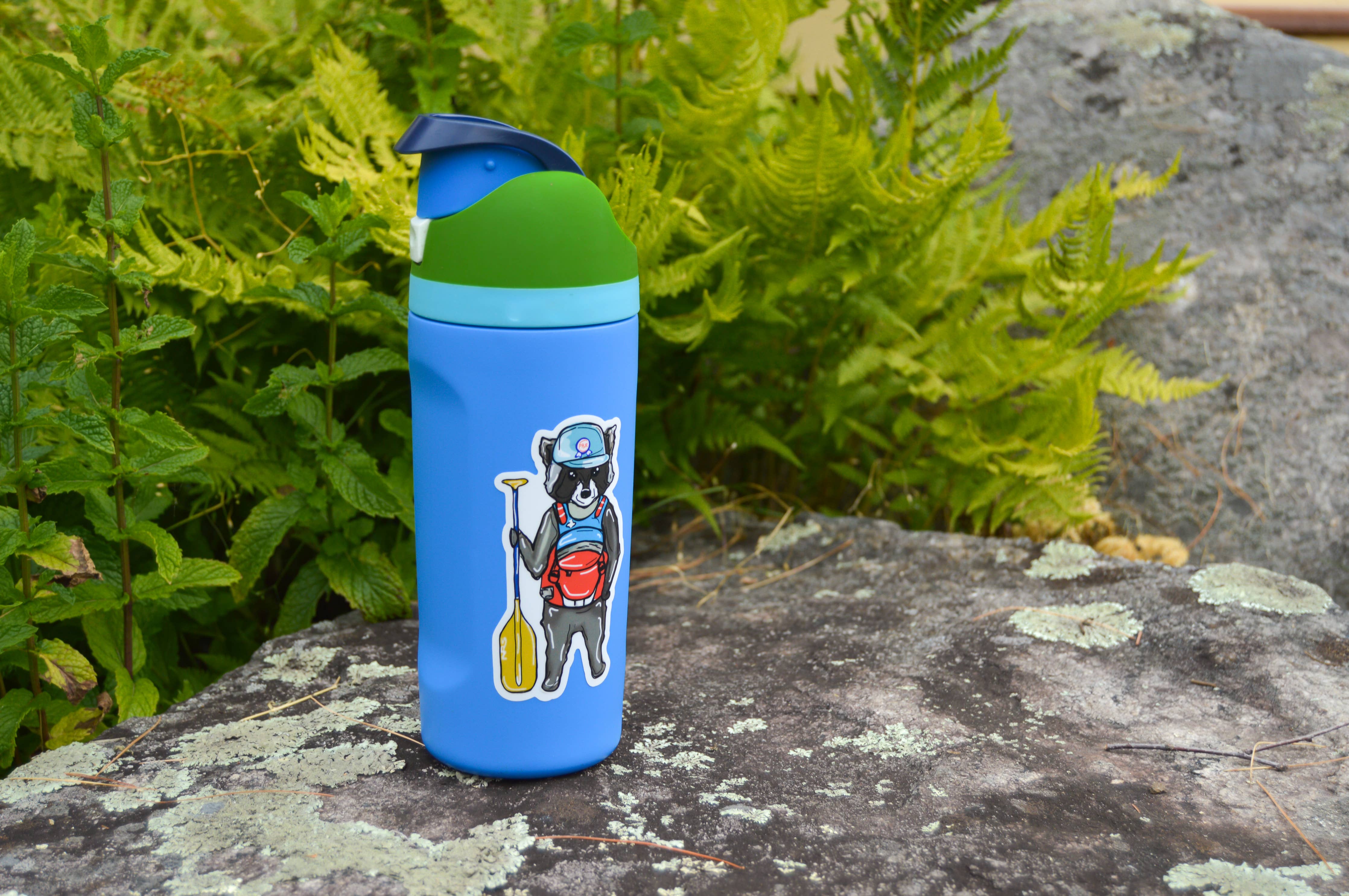 Paddleboarding Raccoon Sticker - Image 3