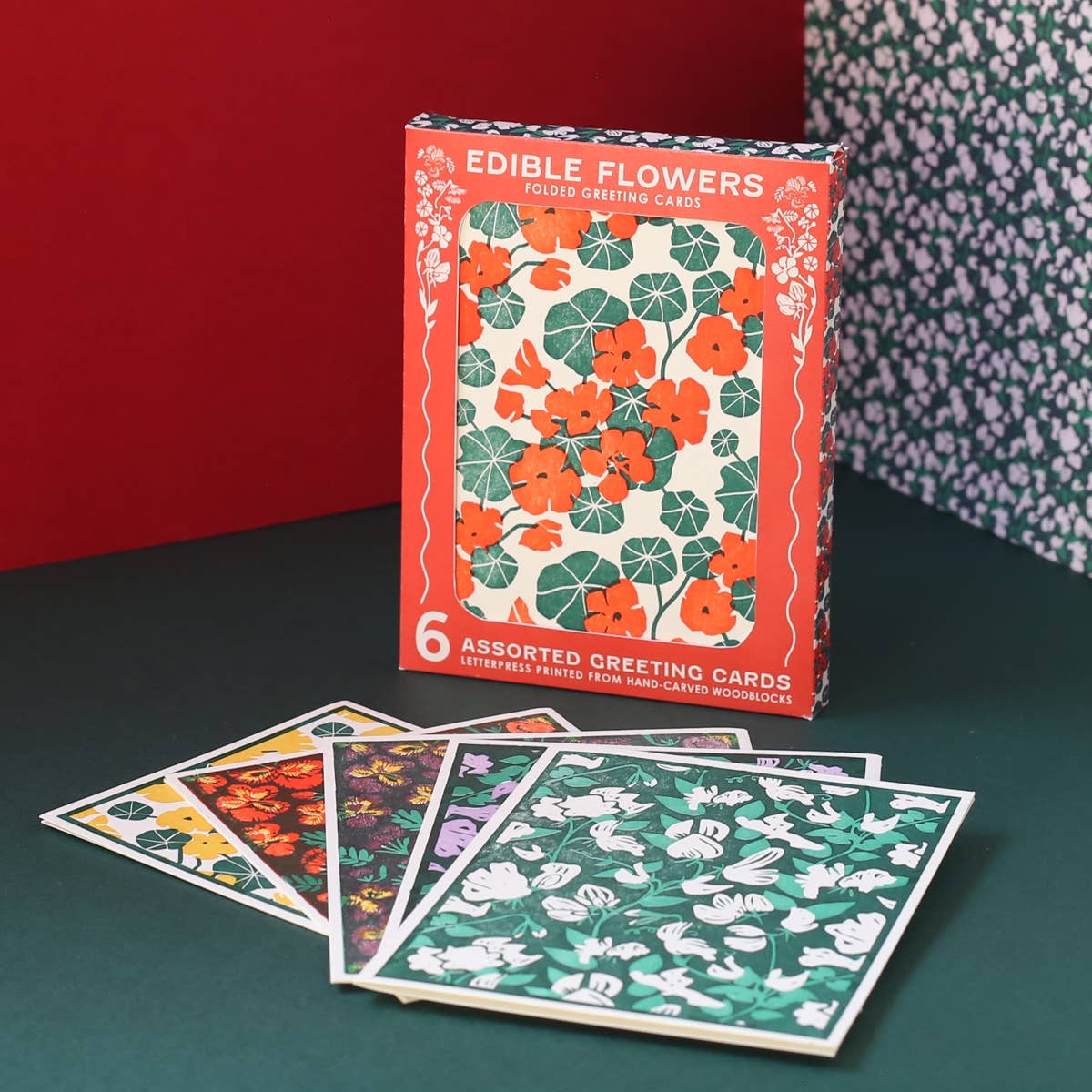 Edible Flowers Assorted Letterpress Cards Set - Image 2