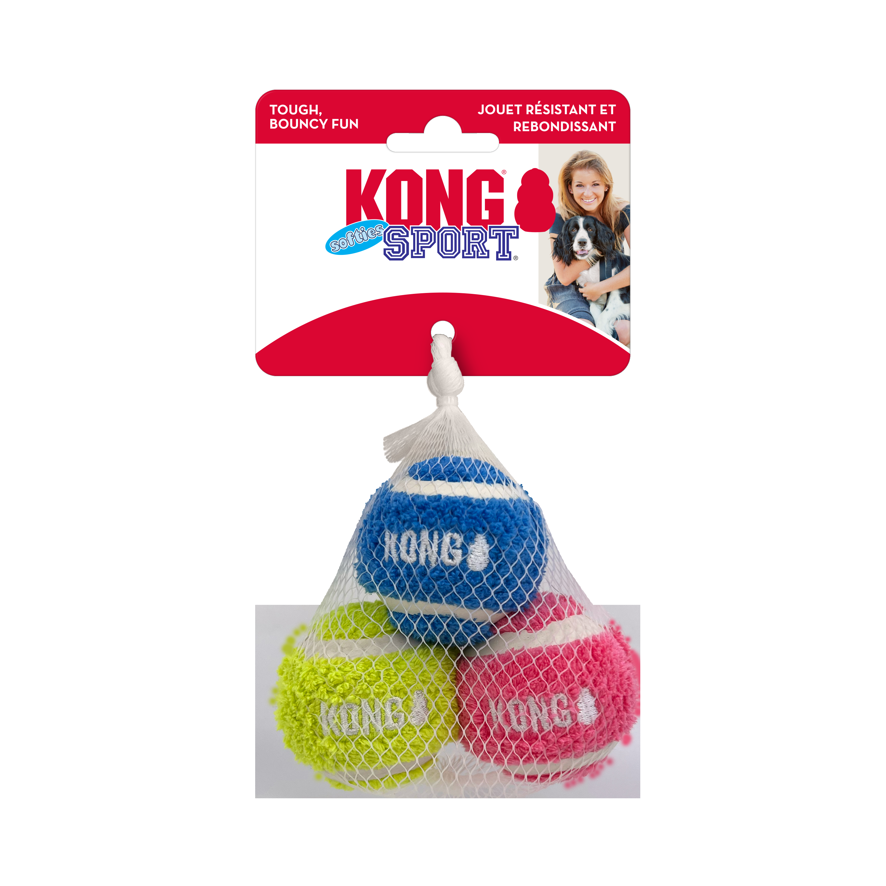 KONG Sport Softies Balls 3-pk Assorted - Feb - Image 2