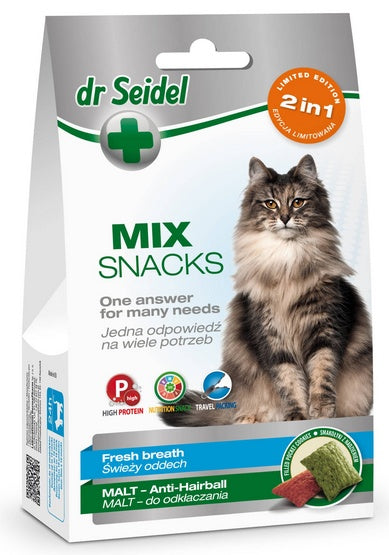 Dr Seidel Smakołyki dla kotów 2w1 malt/oddech 60g - Image 1