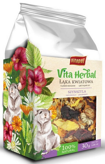 Vitapol Vita Herbal Przekąska Łąka kwiatowa dla szynszyli 30g - Image 1