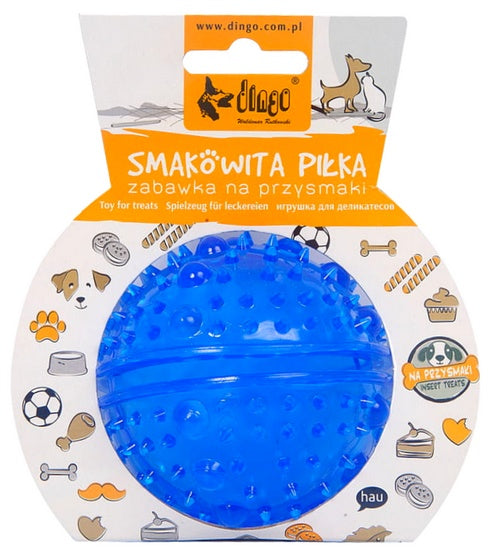 Dingo smakowita piłka z kolcami - piłka na przysmaki do aportu i zabawy w wodzie - 8 cm niebieska - Image 2