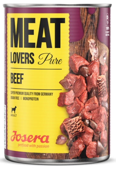 Josera Meat Lovers Pure wołowina – monobiałkowa karma mokra 68% mięsa