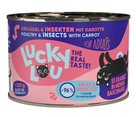Lucky Lou Lifestage Adult Drób i owady puszka 200g - Image 1