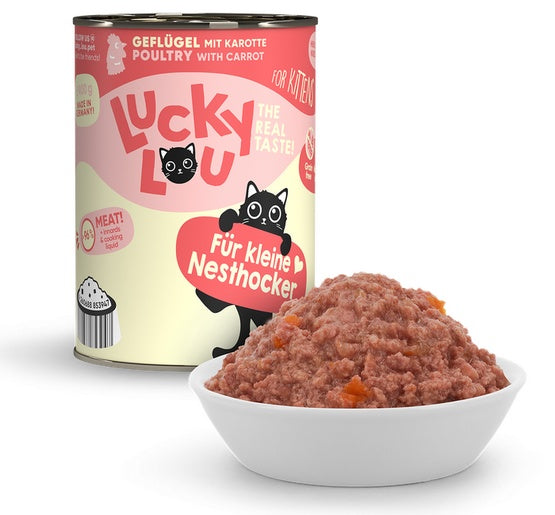 Lucky Lou Lifestage Kitten Drób puszka 400g - Image 3