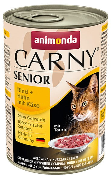 Animonda Carny Senior Wołowina, Kurczak + Ser puszka 400g - Image 2