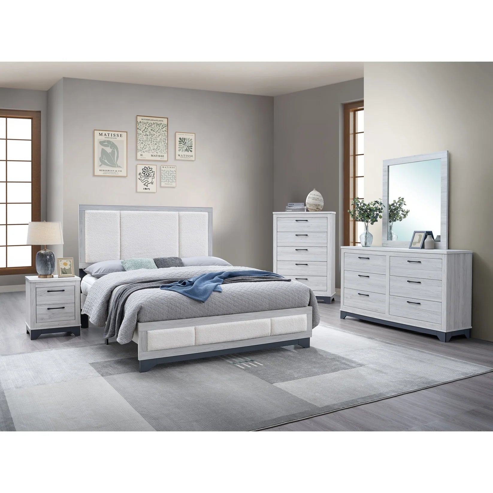 B4940 Kevin (Platform Bed) 5pc Queen bed SET - Image 1