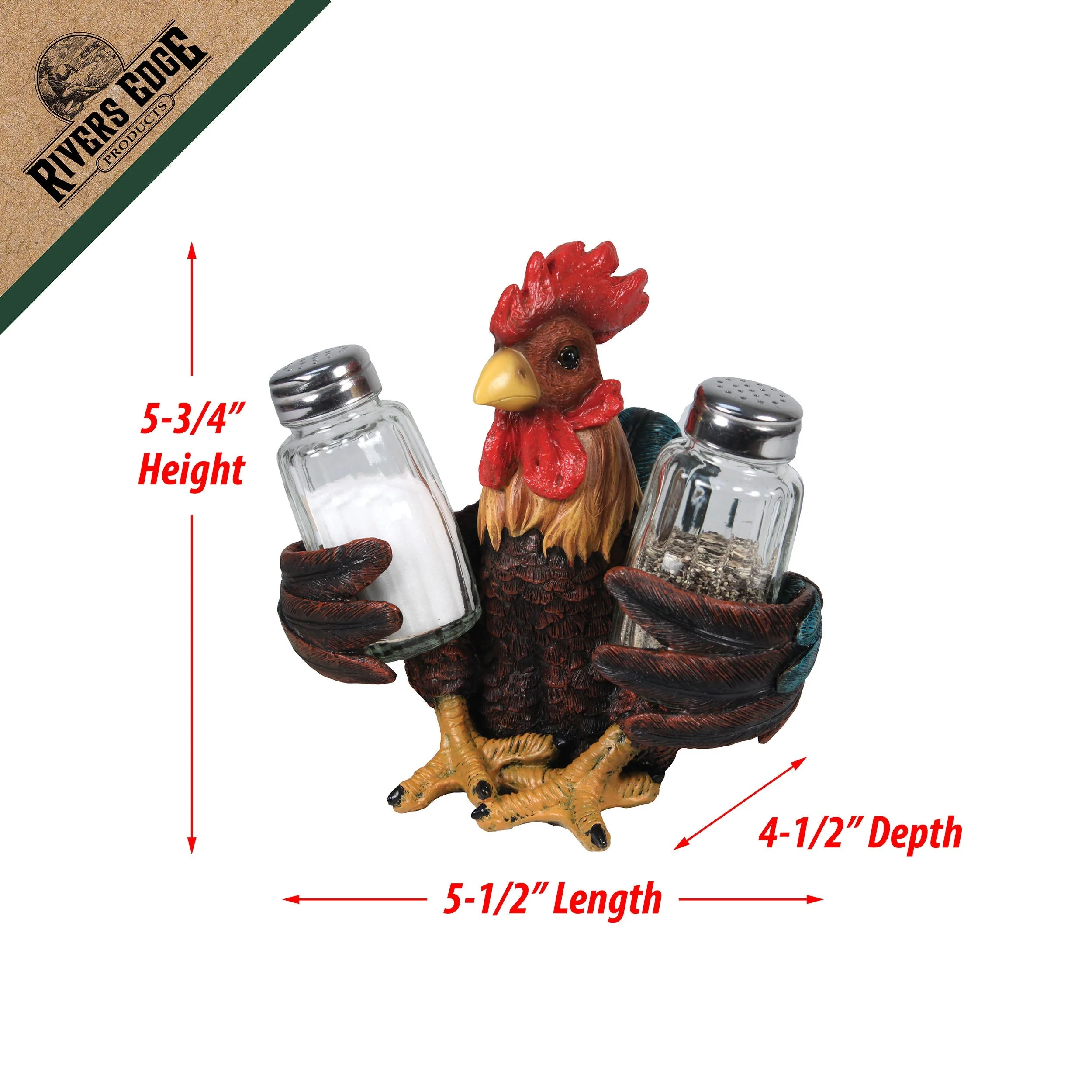 Salt and Pepper Shakers-Rooster - Image 2
