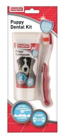 Beaphar Puppy Dental Kit - szczoteczka i pasta do zębów 50g - Image 2