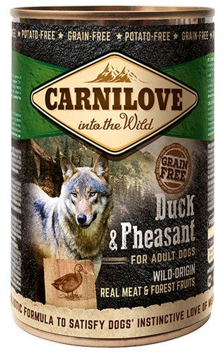 Carnilove Dog Wild Meat Duck & Pheasant Adult – kaczka i bażant puszka 400g