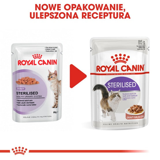Royal Canin Sterilised w sosie karma mokra dla kotów dorosłych, sterylizowanych saszetka 85g - Image 3