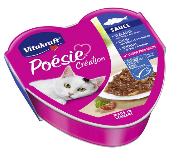 Vitakraft Poesie sos dorsz z makaronem w sosie pomidorowym tacka 85g - Image 1