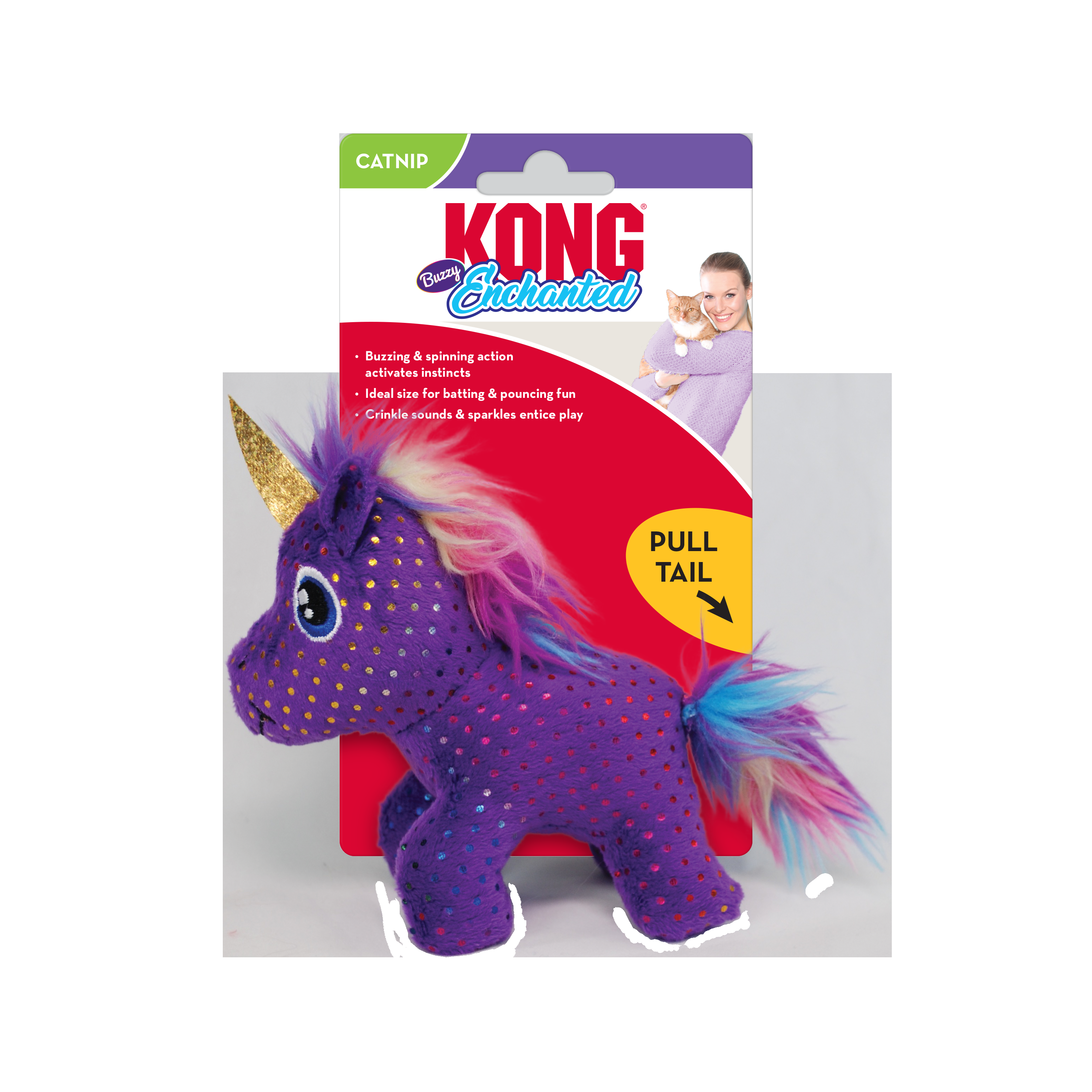 KONG Cat Enchanted Buzzy Unicorn - Image 2