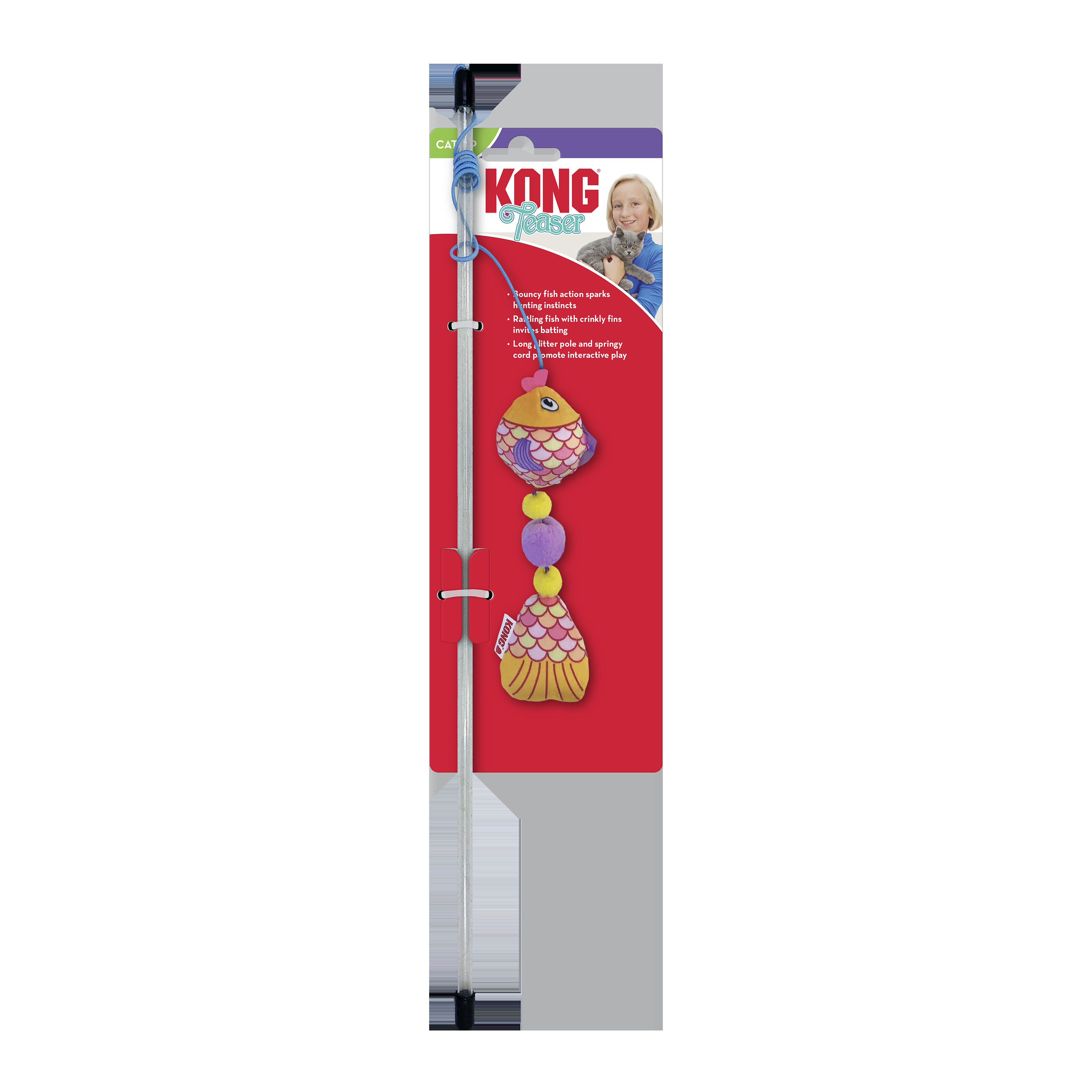 KONG Teaser Scrattles Fish Assorted