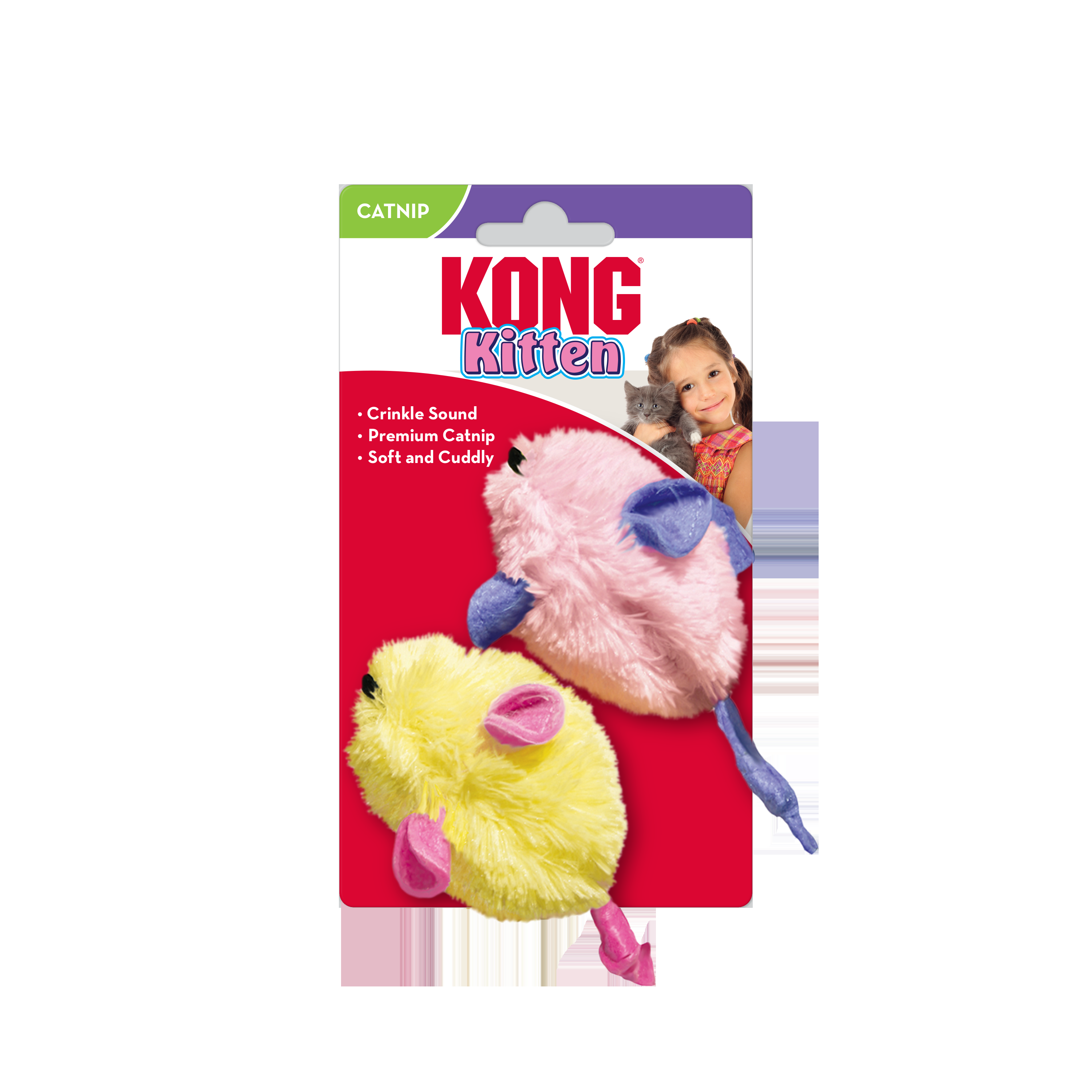 KONG Cat Kitten Mice 2pk - Image 1