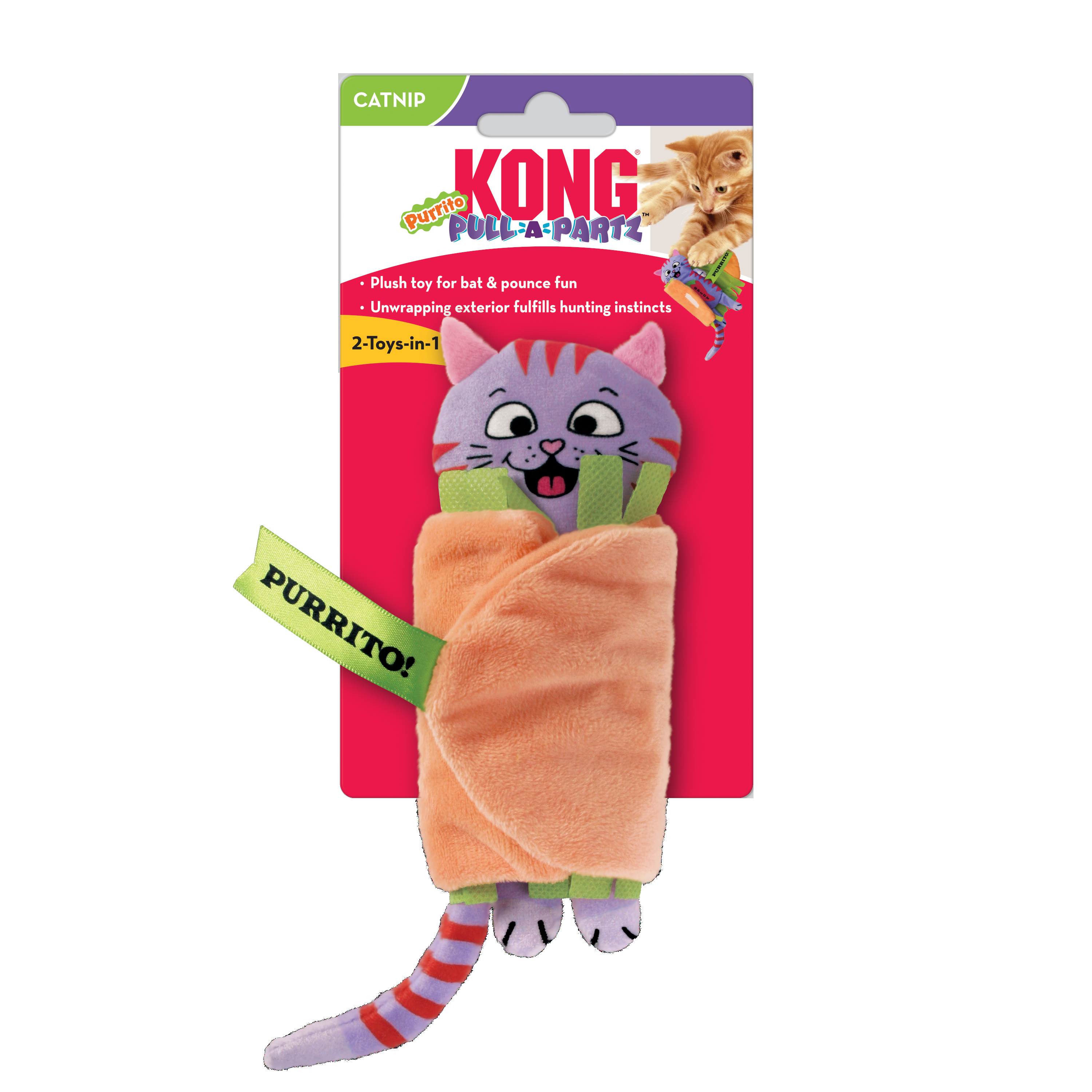 KONG Pull-A-Partz Purrito Jul - Image 2