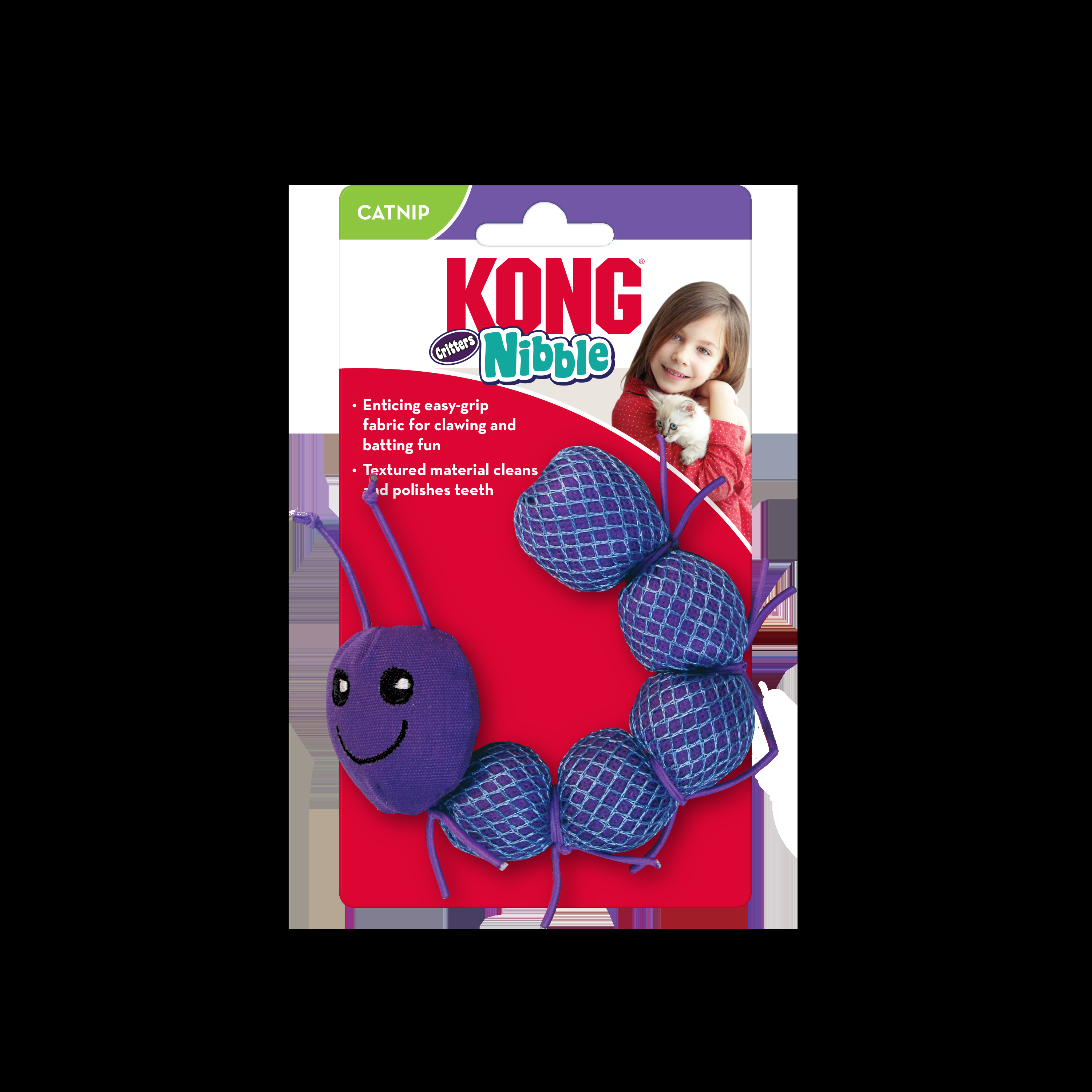 KONG Cat Nibble Critters Catnipillar - Image 2