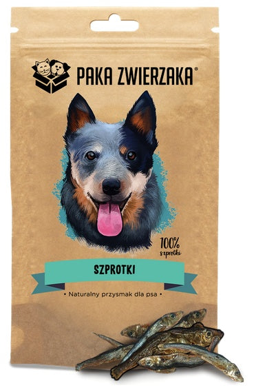 Paka Zwierzaka szprotki 100% 60 g - chrupiący przysmak z suszonej ryby - Image 2
