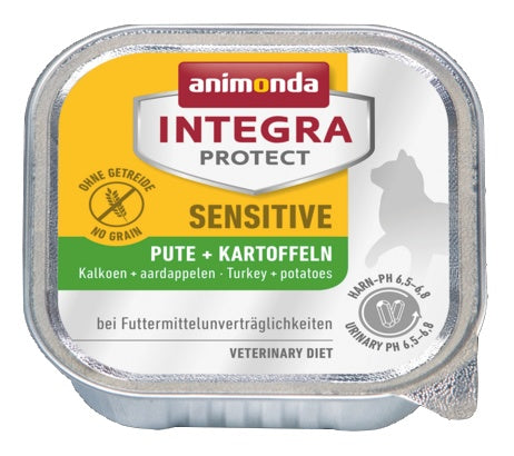 Animonda Integra Protect Sensitive dla kota – z indykiem i ziemniakami tacka 100g