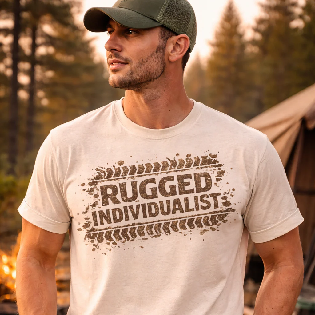 T-Shirt - Rugged Individualist Tire Track Tee - Image 2