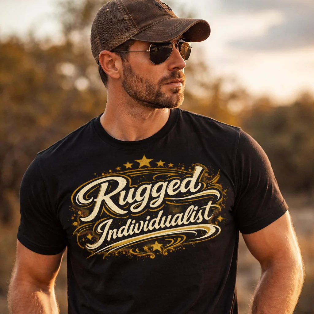 T-Shirt - Rugged Individualist Groovy Tee - Image 2
