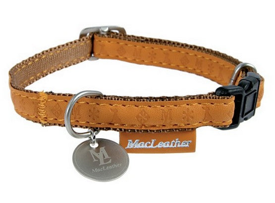 Zolux Obroża regulowana Mac Leather 15mm Żółta [522035JA] - Image 2