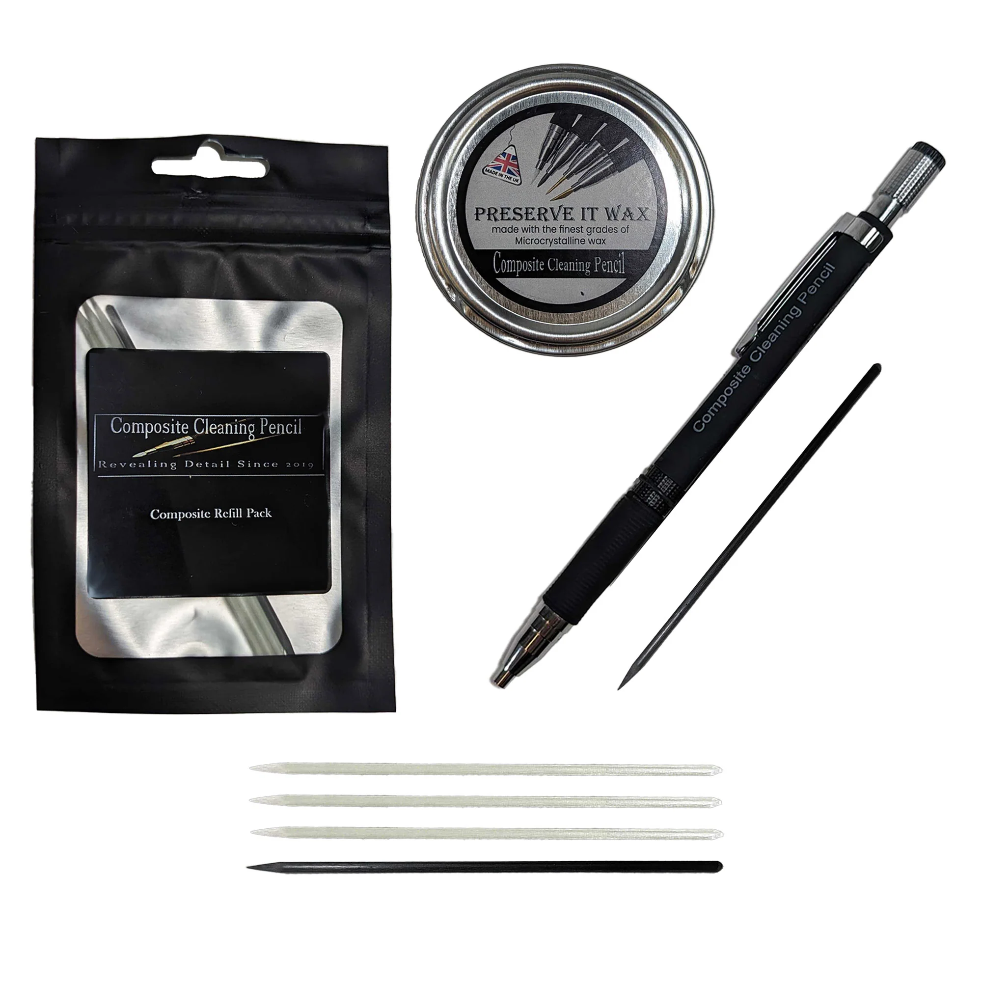 Composite Cleaning Pencil Kit with Preserve It Wax