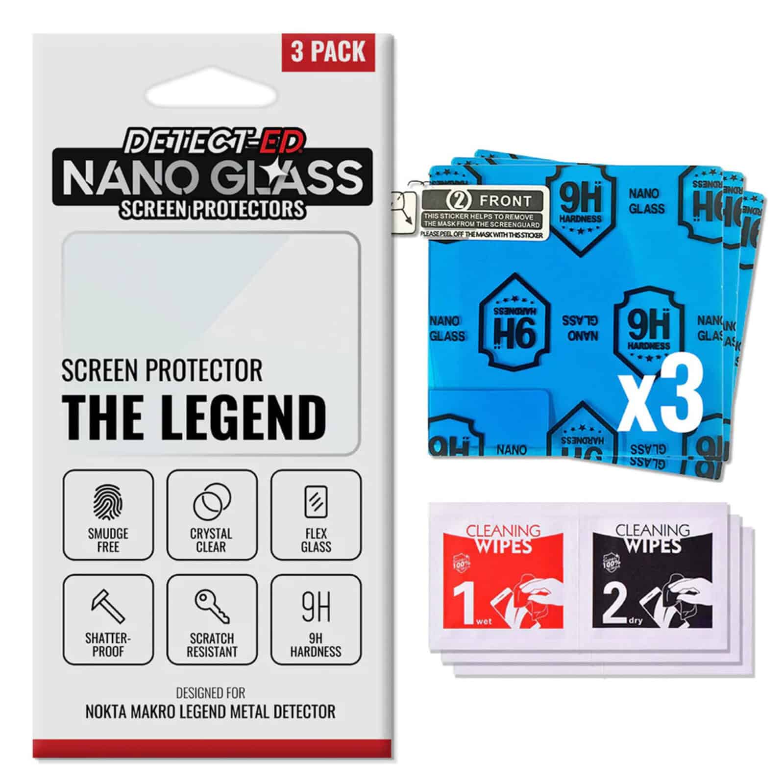 Detect-Ed Nano Glass Screen Protector for the Nokta Legend Metal Detector - Image 1