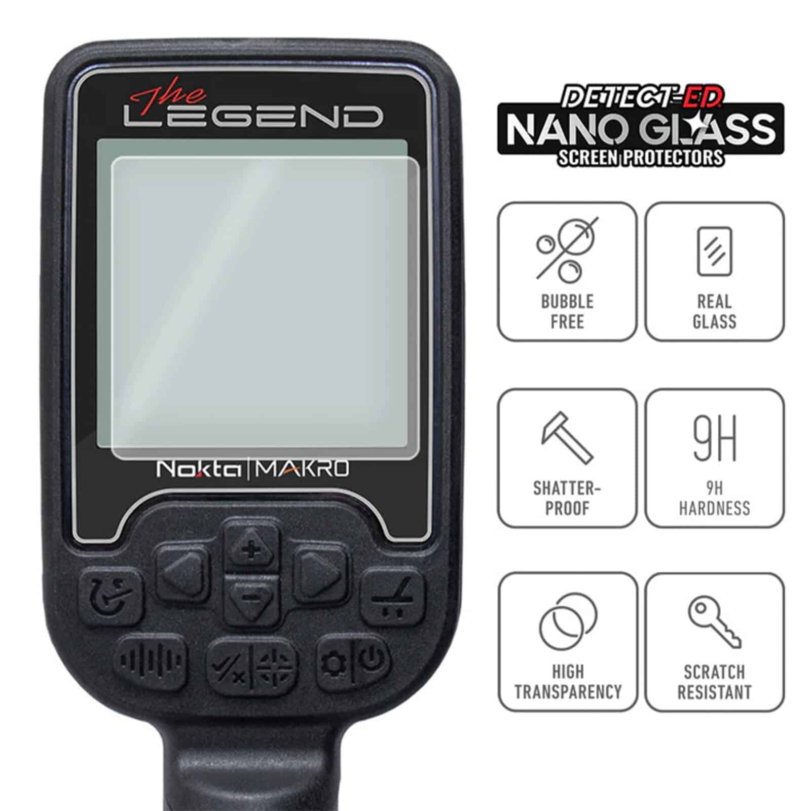 Detect-Ed Nano Glass Screen Protector for the Nokta Legend Metal Detector - Image 2