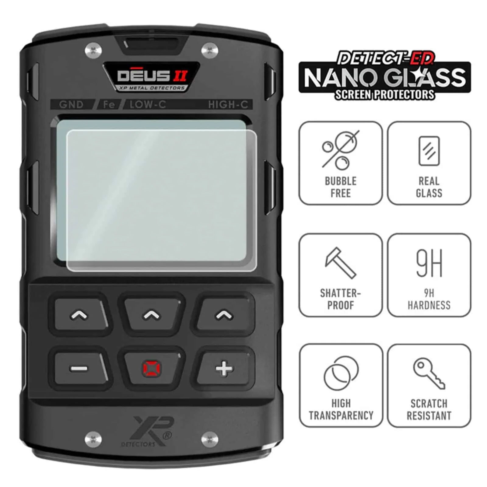 Detect-Ed Nano Glass Screen Protector for XP Deus II Metal Detector - Image 2