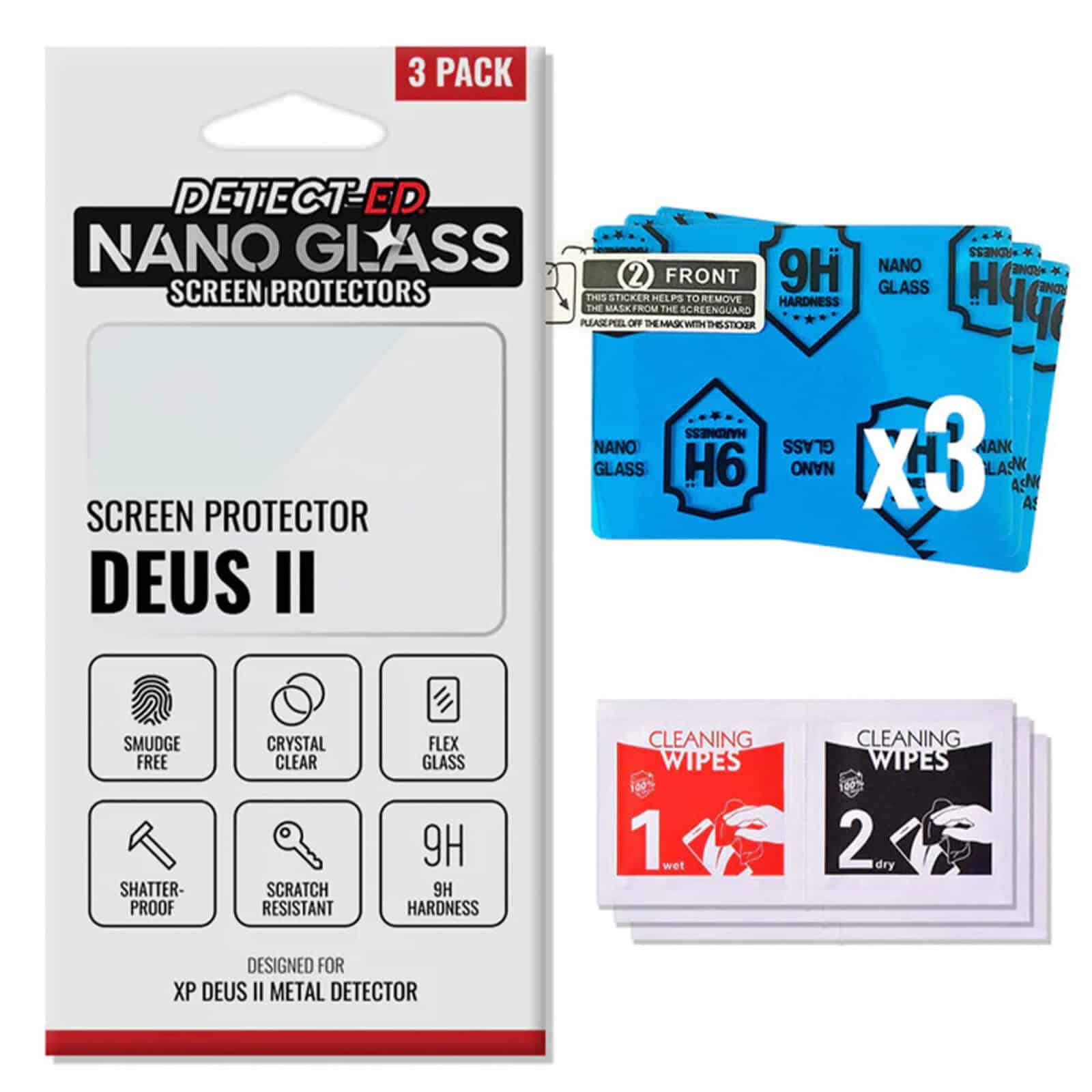Detect-Ed Nano Glass Screen Protector for XP Deus II Metal Detector - Image 1